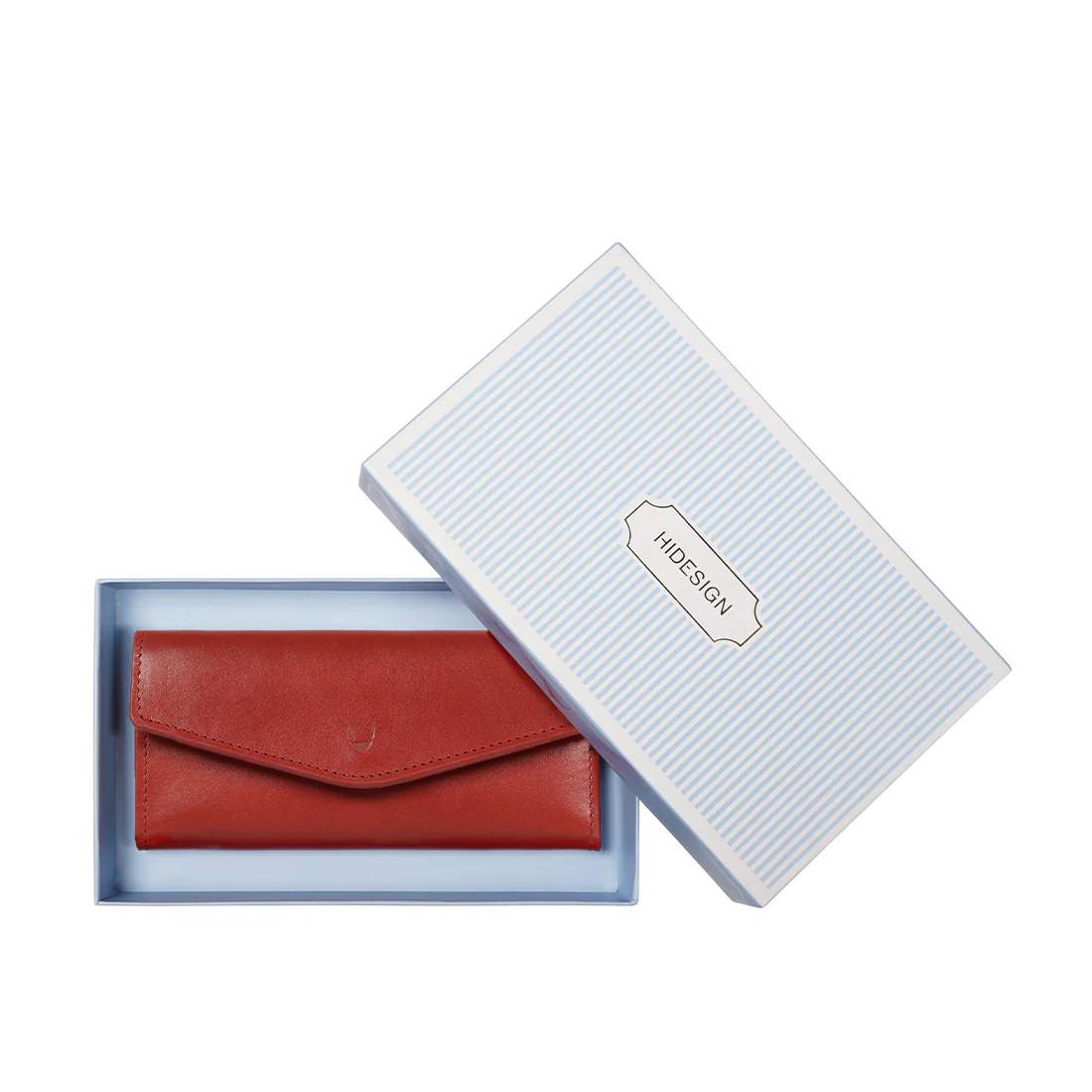 Clover W2 Red Leather Trifold Wallet - Image 8