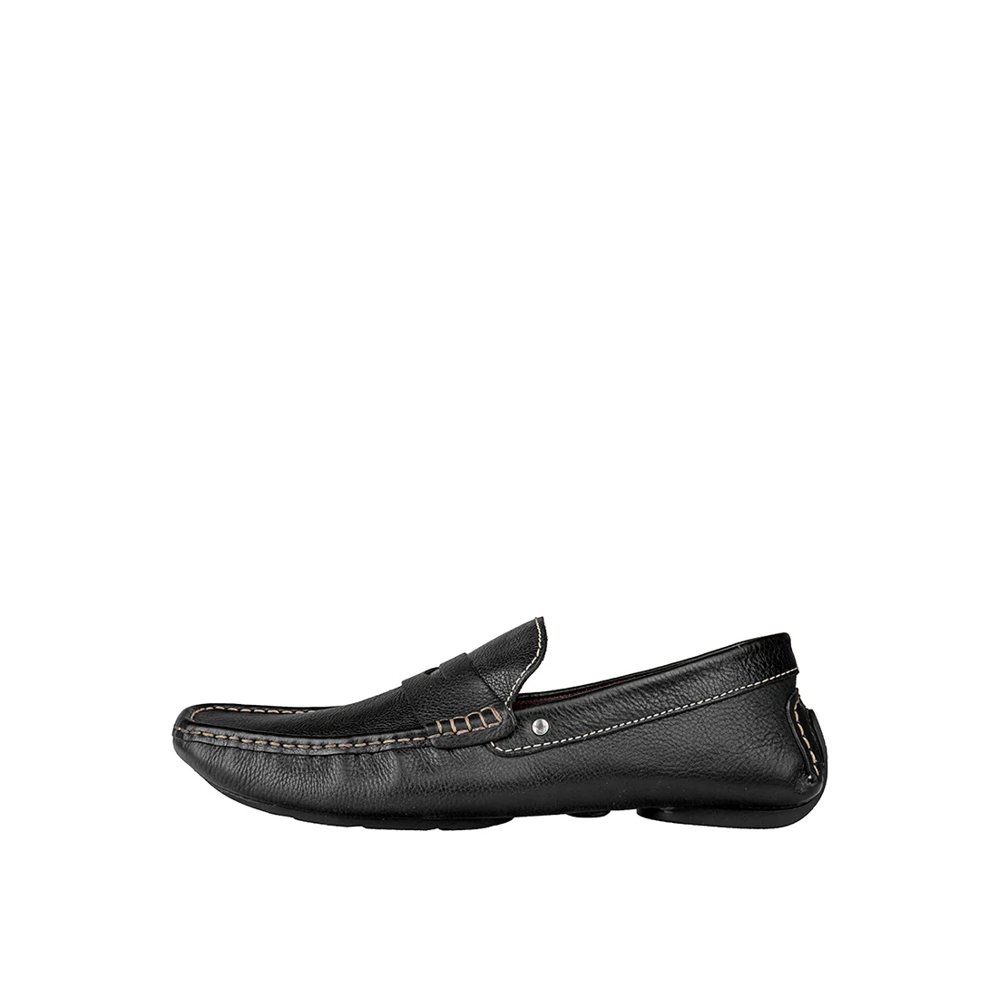 Copa Cabana Men's Black Leather Slip On - Image 2