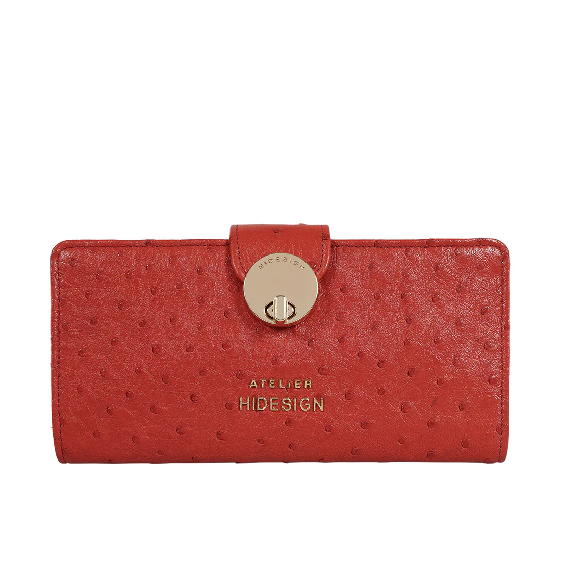 Coral W5 Red Leather Bi-Fold Wallet