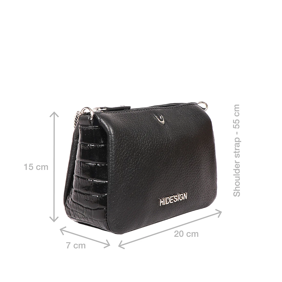 Corso 01 Black Leather Sling Bag - Image 3