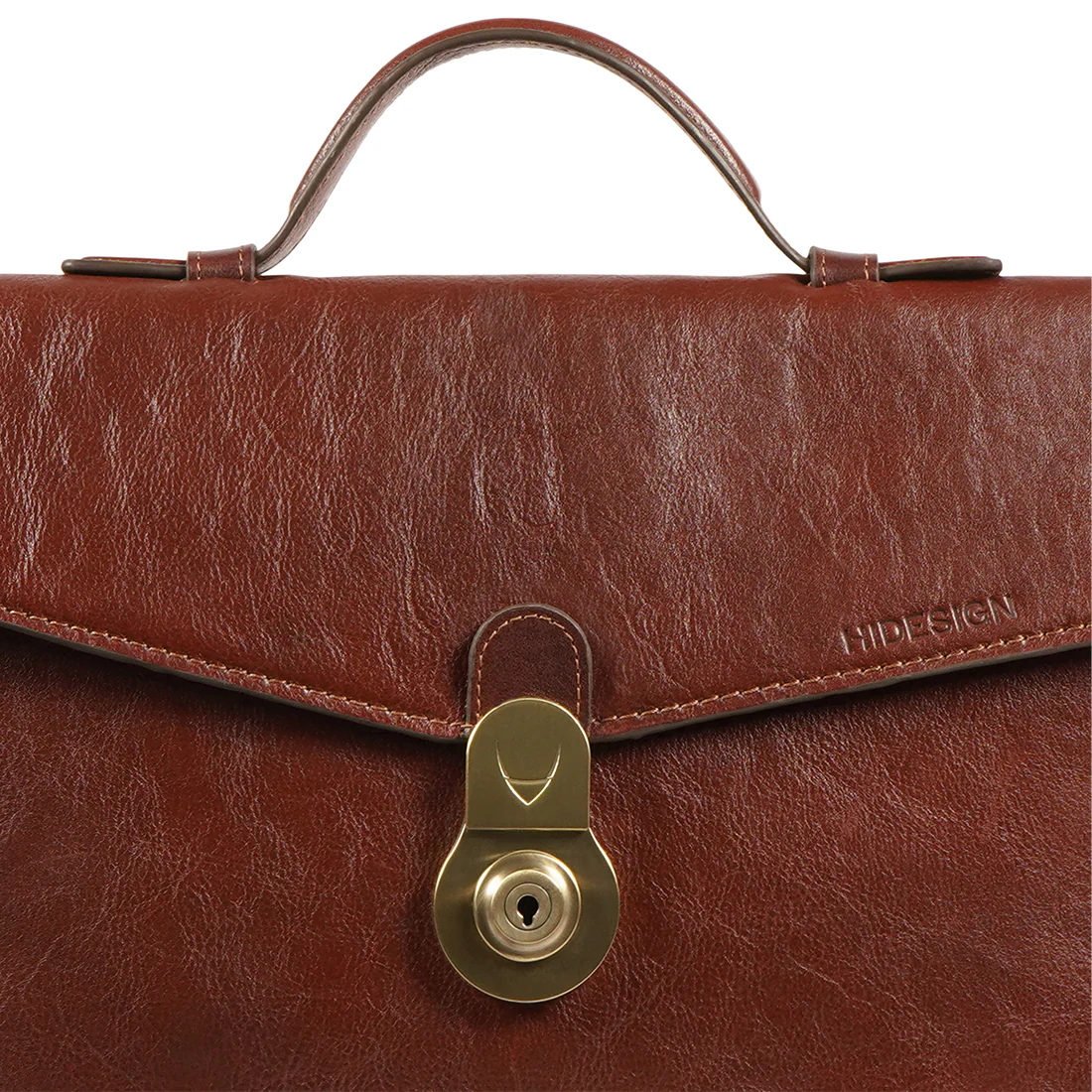 Count 01 Tan Leather Messenger Bag - Image 5
