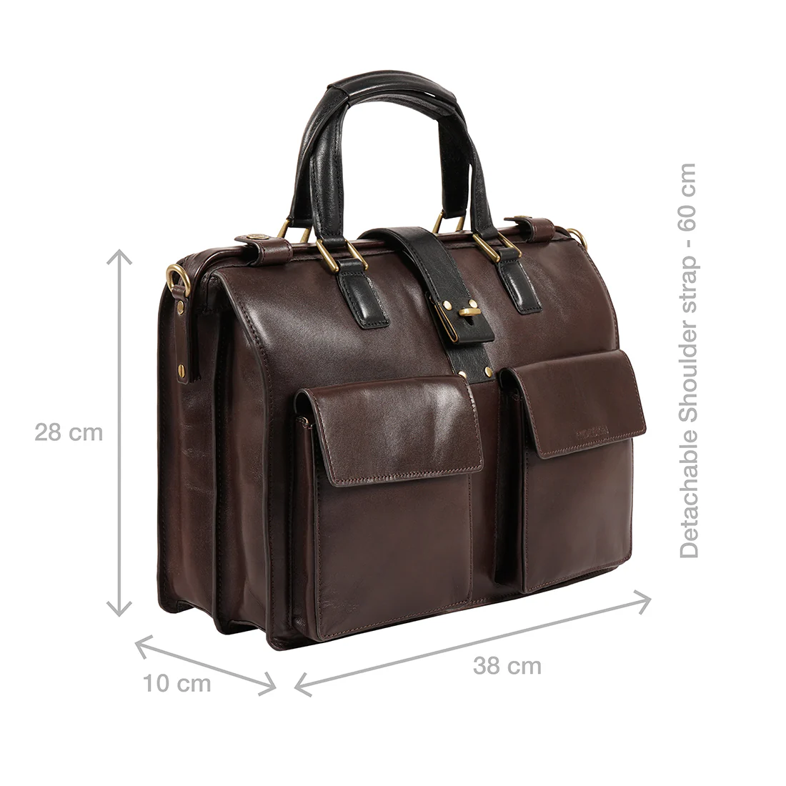 Count 02 Brown Leather  Briefcase - Image 3
