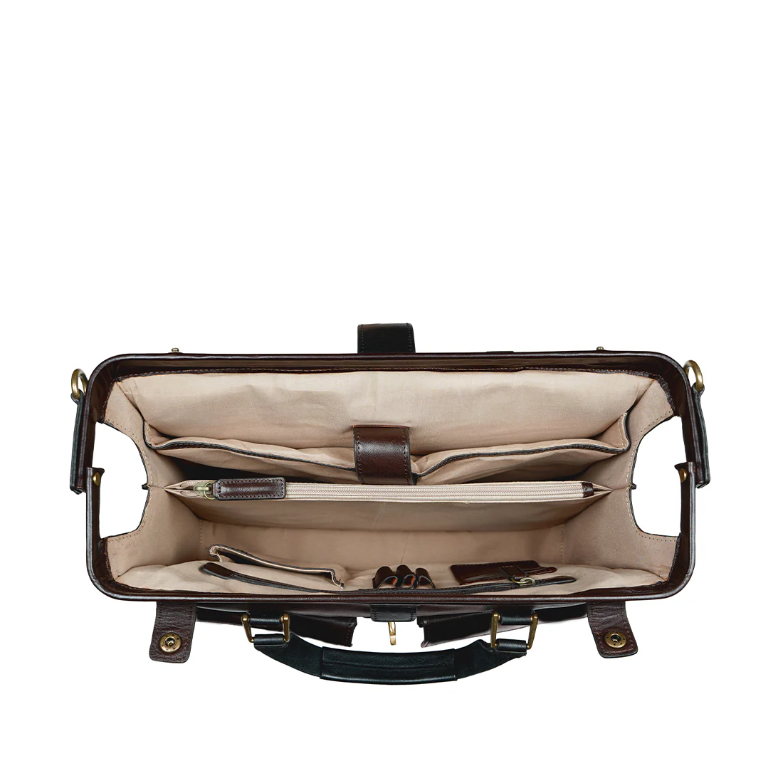 Count 02 Brown Leather  Briefcase - Image 6