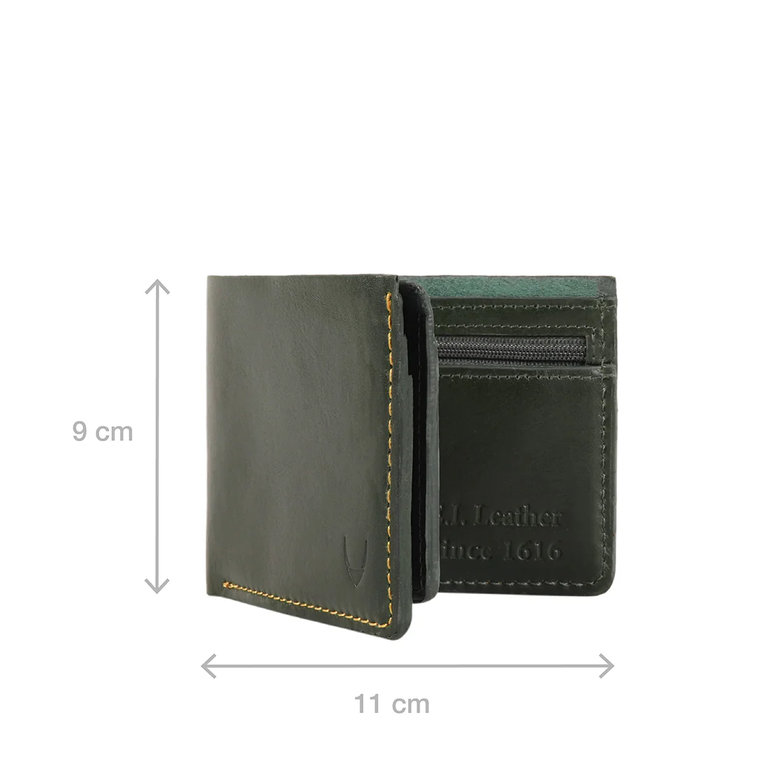 Count W2 Green Leather Bi-Fold Wallet - Image 3
