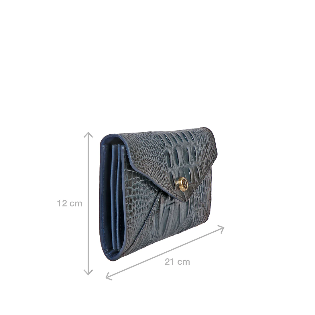Cupertino W1 Blue Leather Clutch Wallet - Image 3