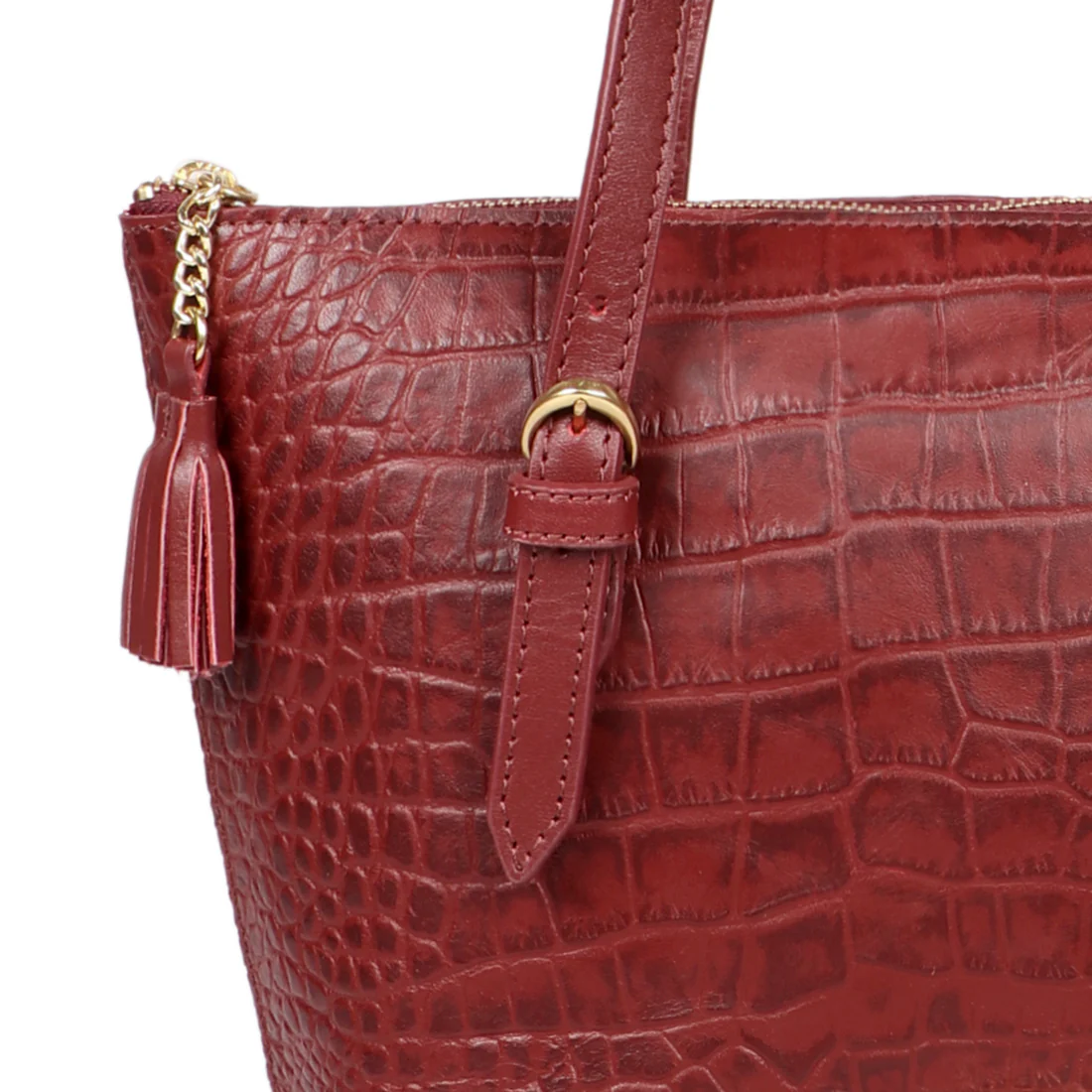 Cusco 01 Marsala Leather Tote Bag - Image 4