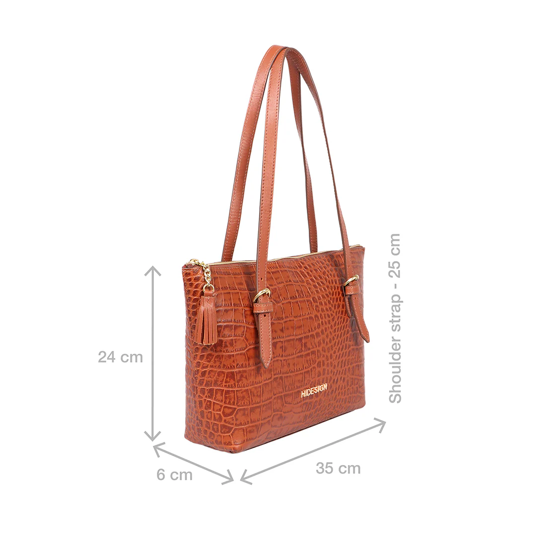 Cusco 01 Tan Leather Tote Bag - Image 3