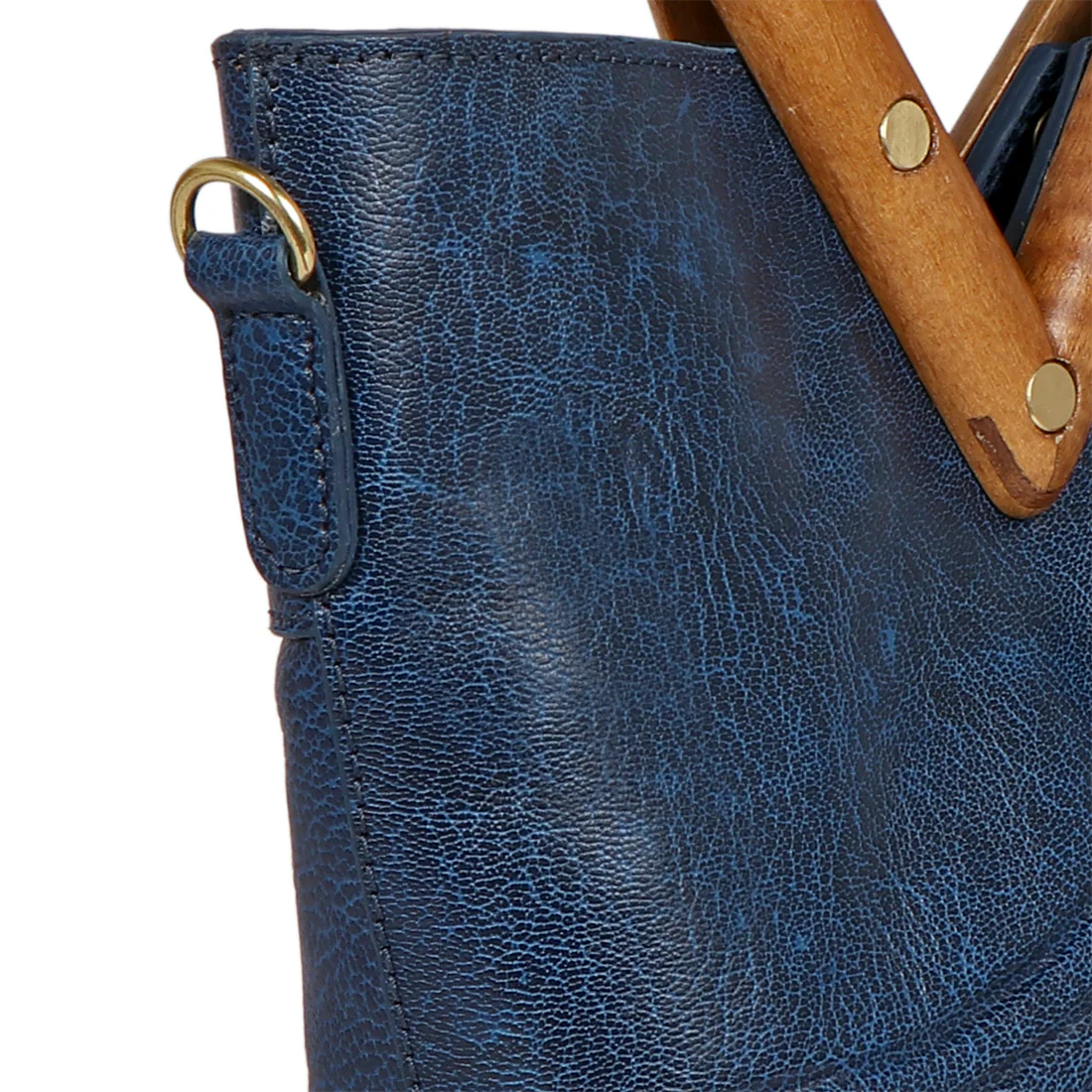 Daishi 01 Blue Leather Sling Bag - Image 5