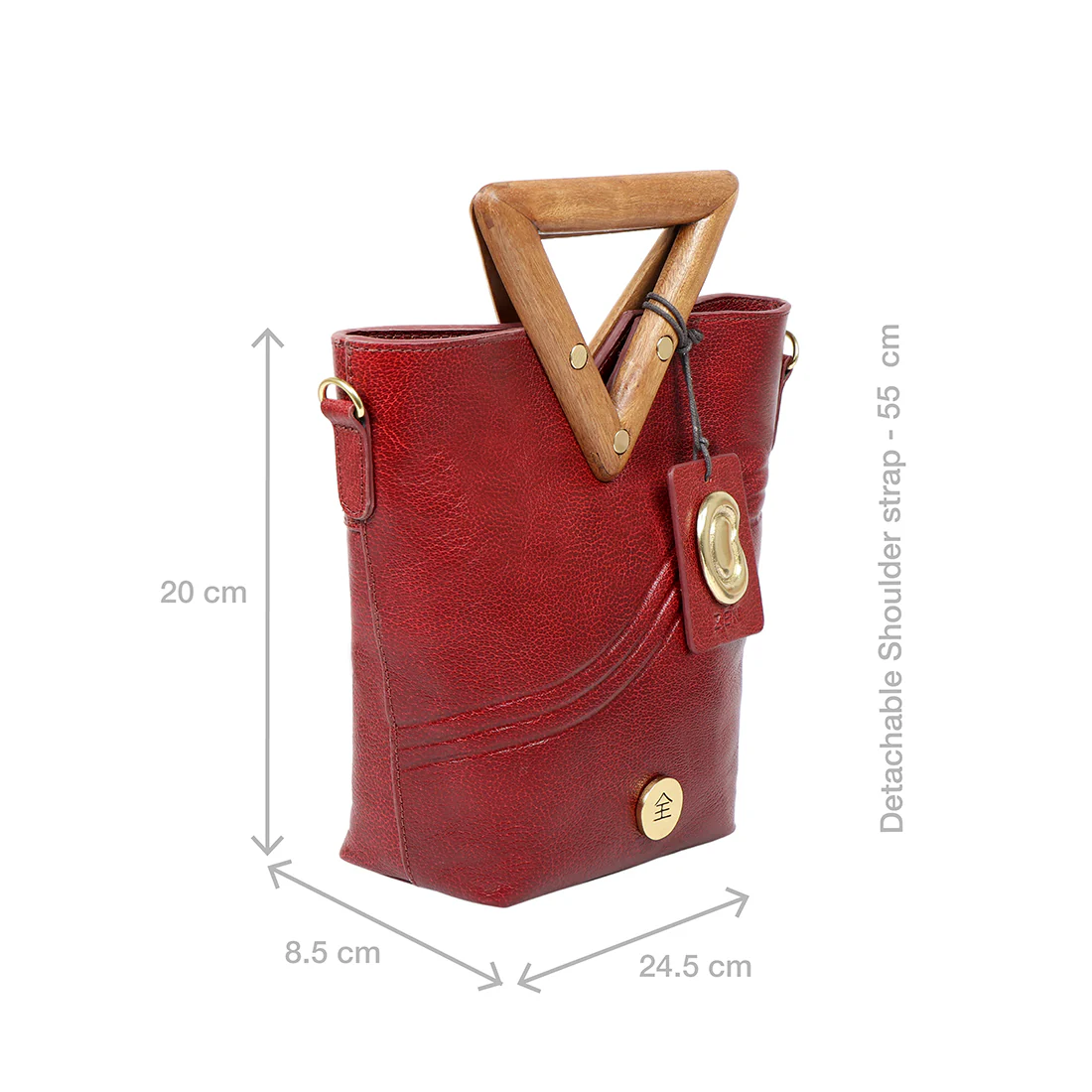 Daishi 01 Marsala Leather Sling Bag - Image 2