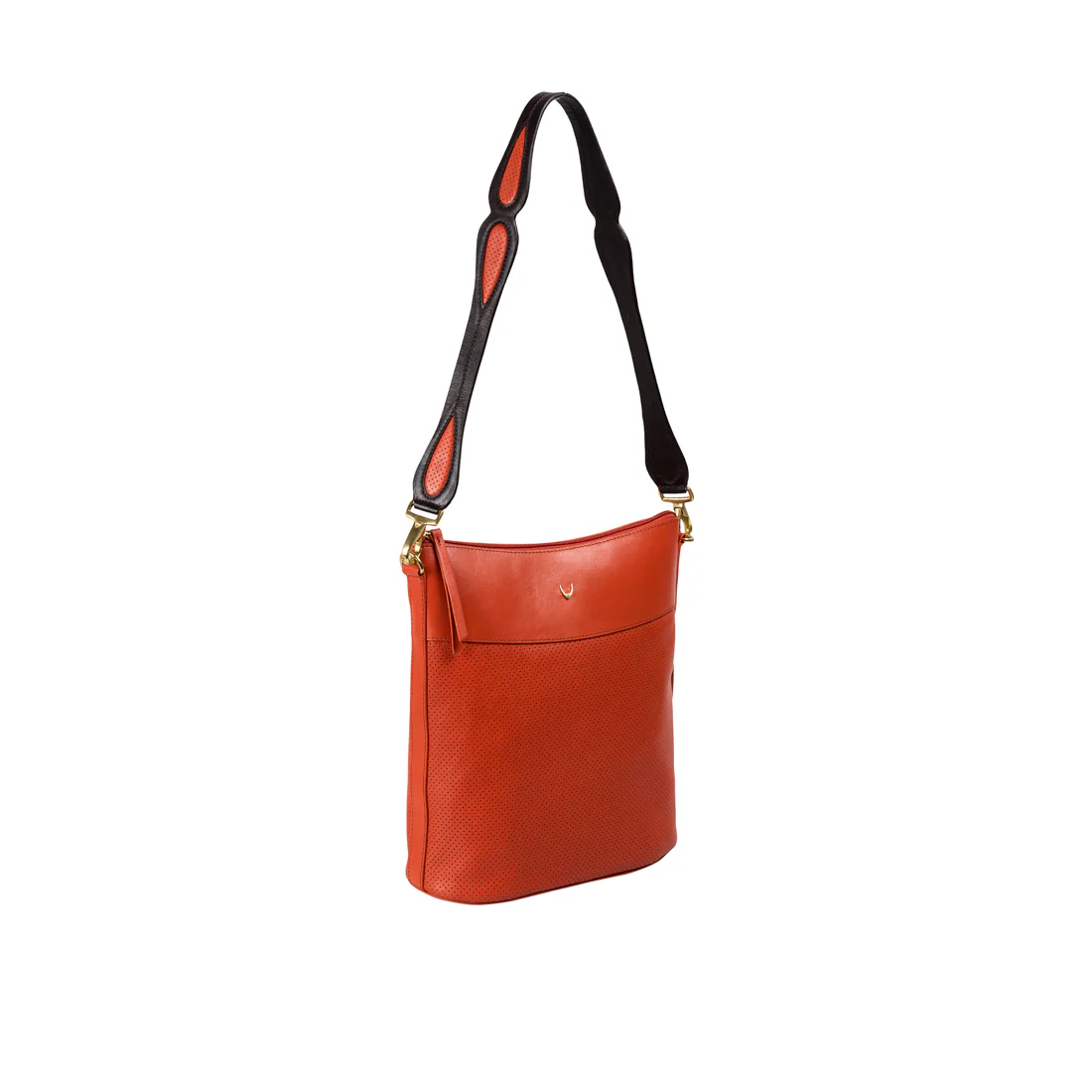 Dancing 01 Orange Leather Tote Bag - Image 2