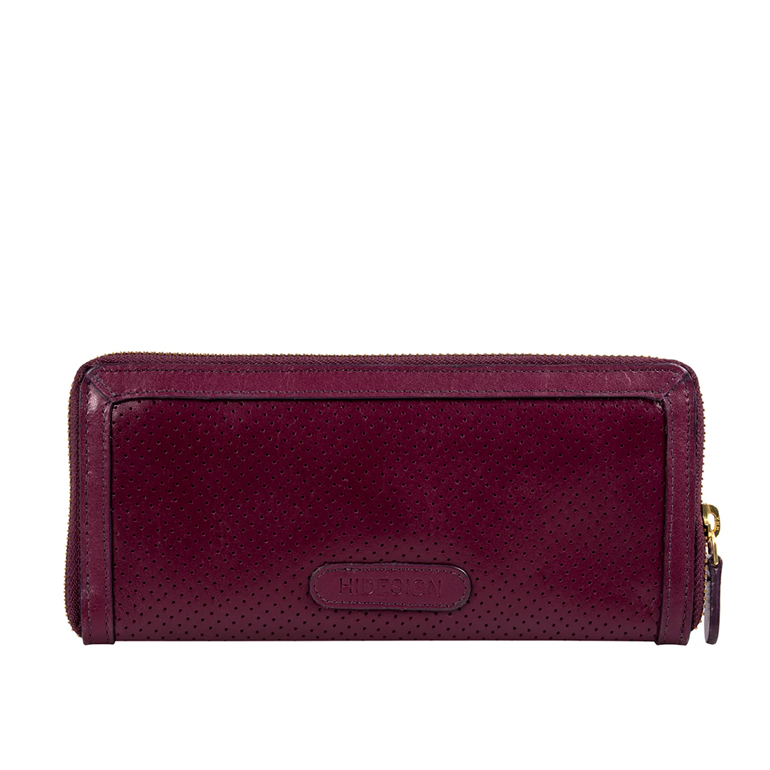Dancing W1 Purple Leather Zip Around Wallet - Image 3