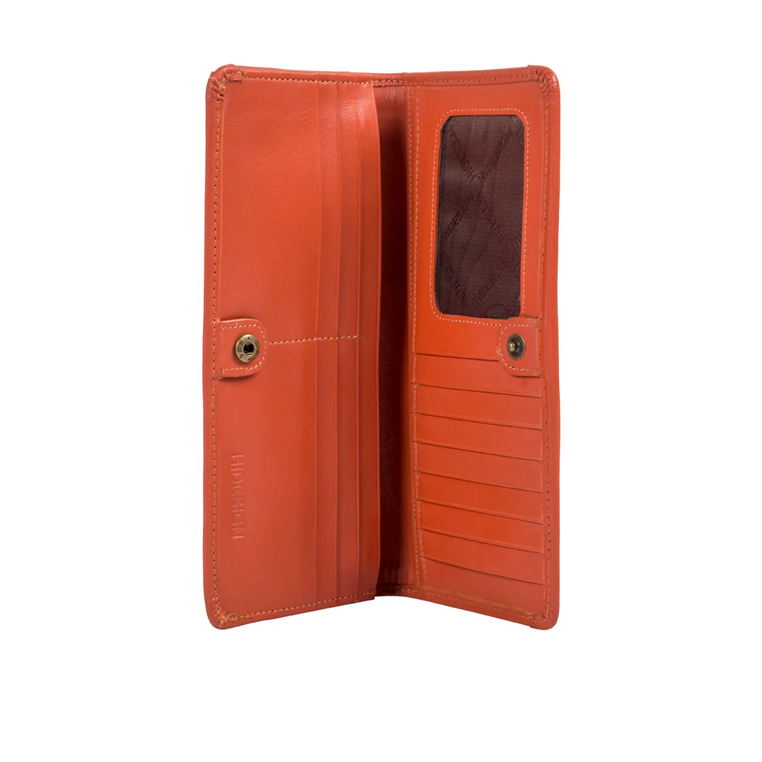 Dancing W2 Orange Leather Bi-Fold Wallet - Image 3