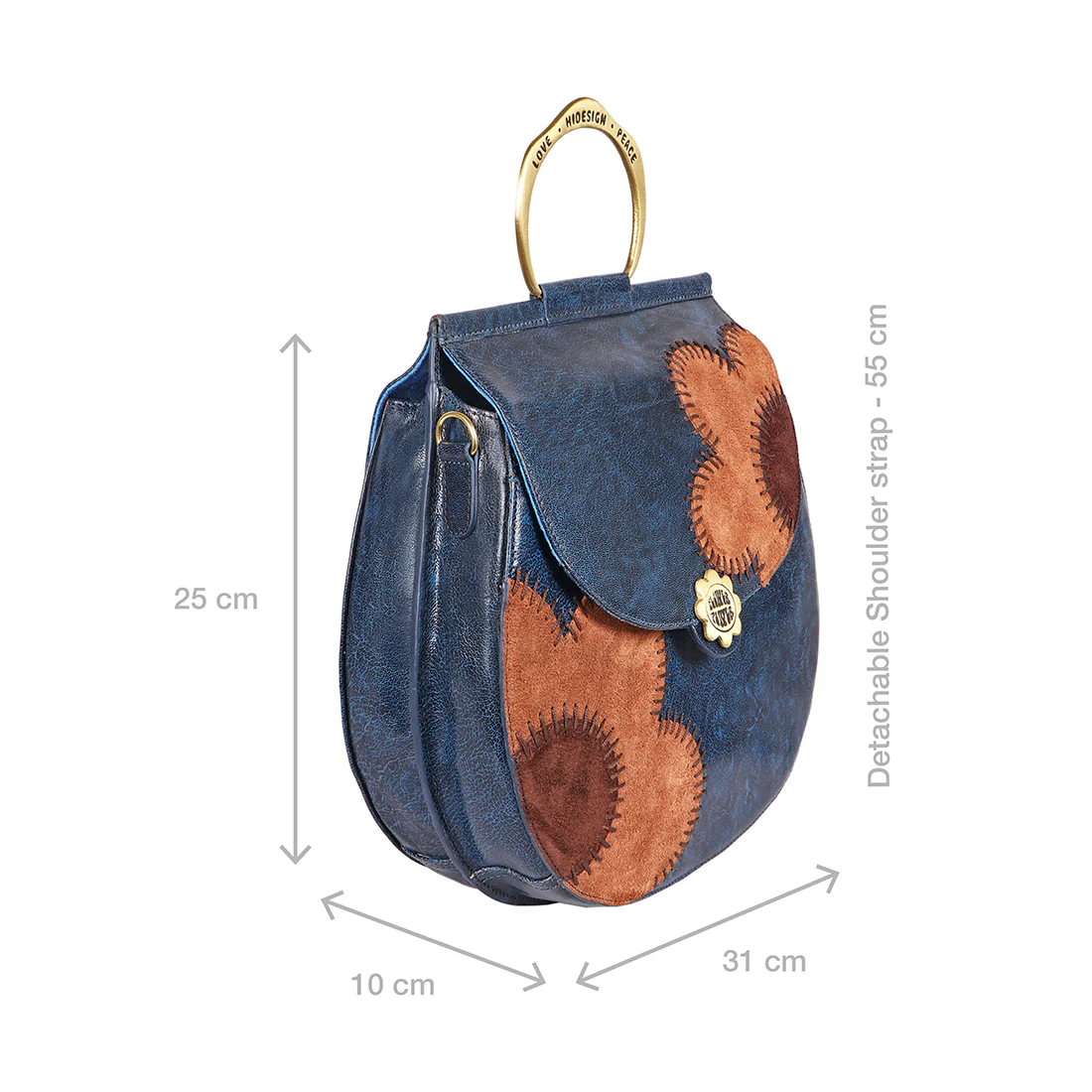 Diana 02 Blue Leather Crossbody - Image 3
