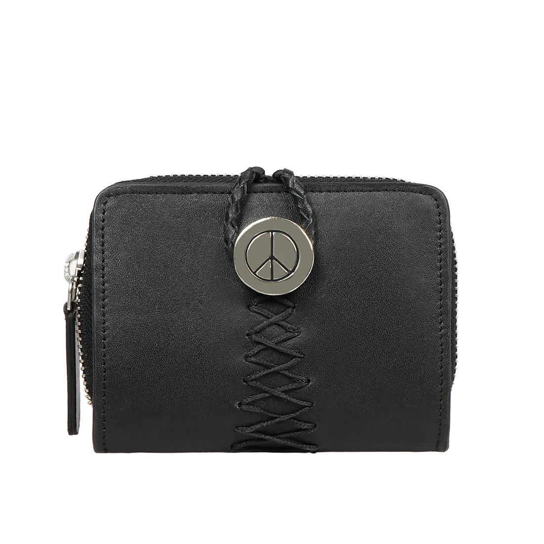 Donna W2 Black Leather Trifold Wallet - Image 2