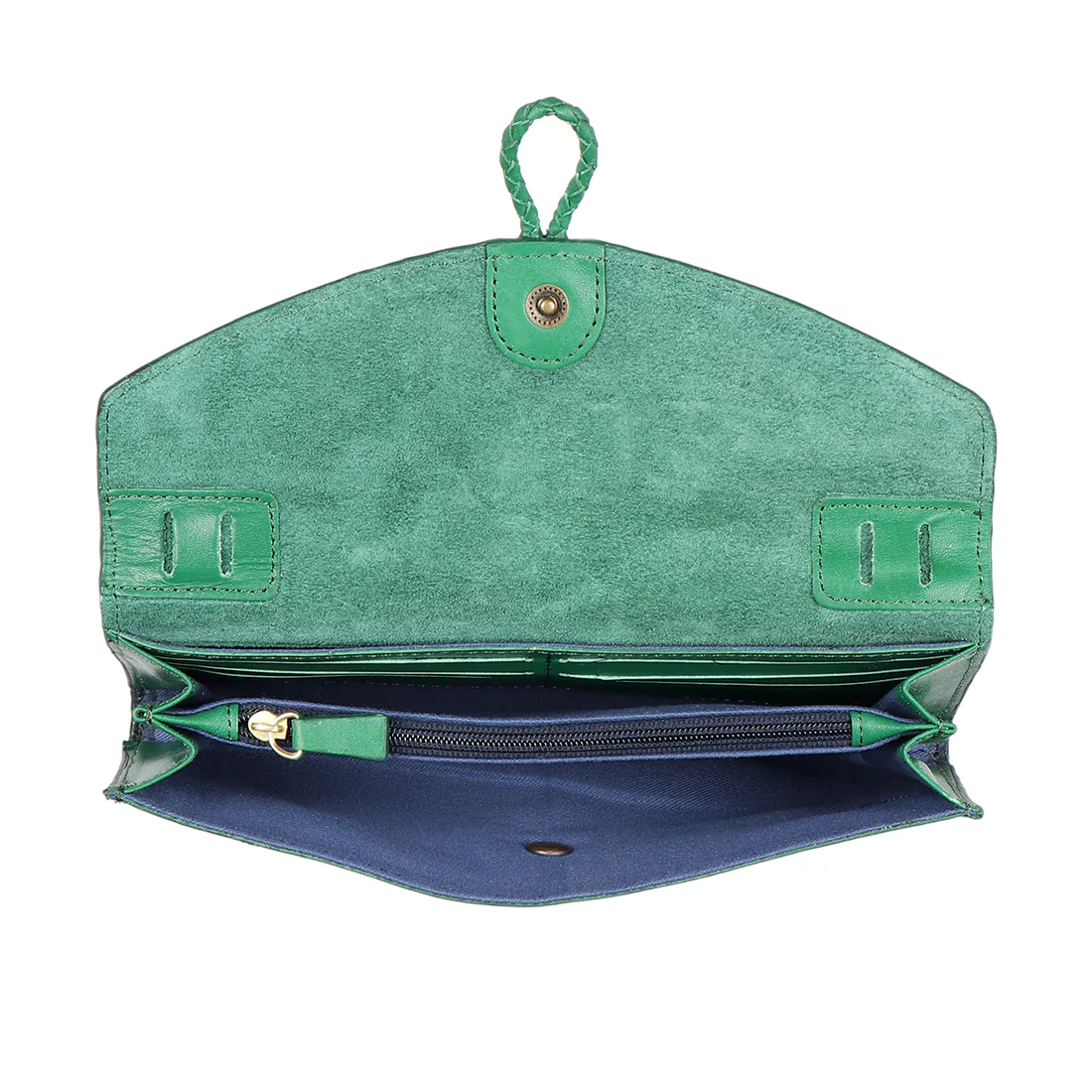 Donna W3 Green Leather Sling Wallet - Image 6