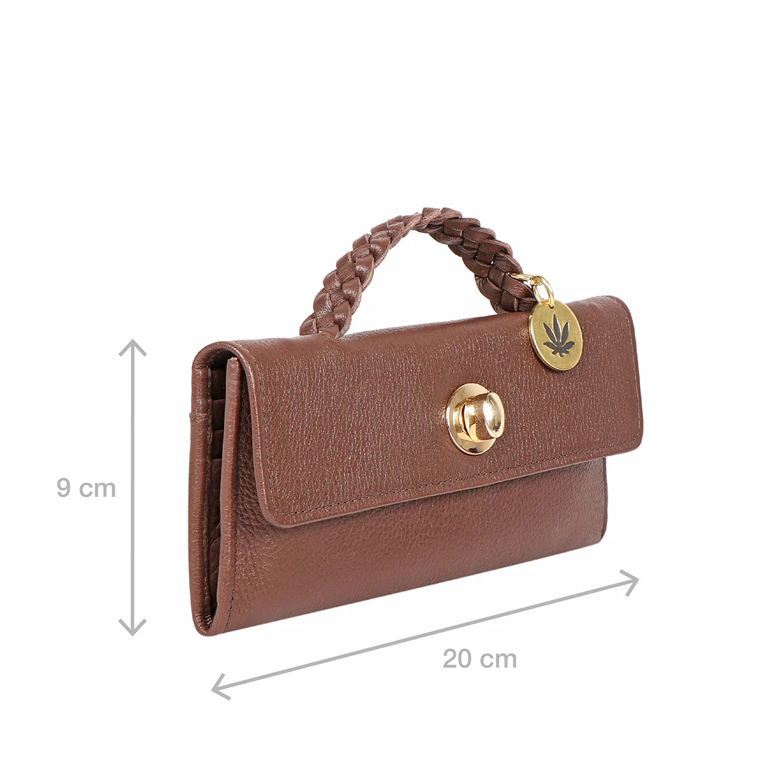 Donna W4 Brown Leather Trifold Wallet - Image 3