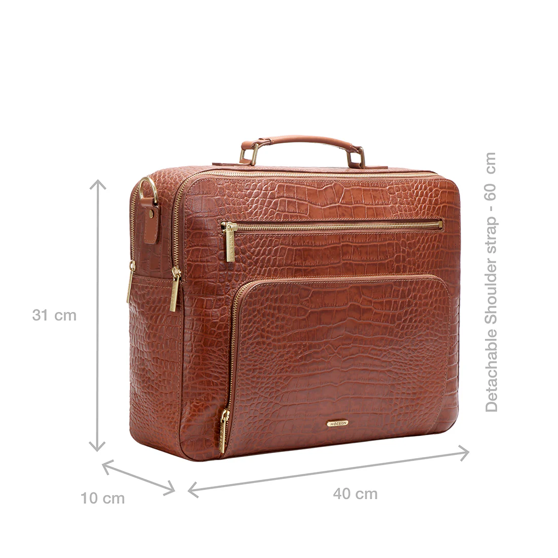 Draper 01 Tan Leather Briefcase - Image 3