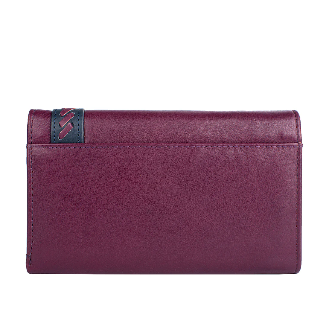 Drew W2 Purple Leather Trifold Wallet - Image 3