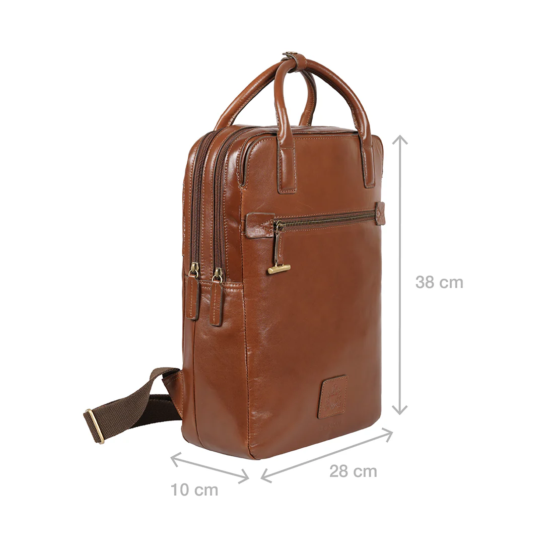 Duke 01 Tan Leather  Backpack - Image 3