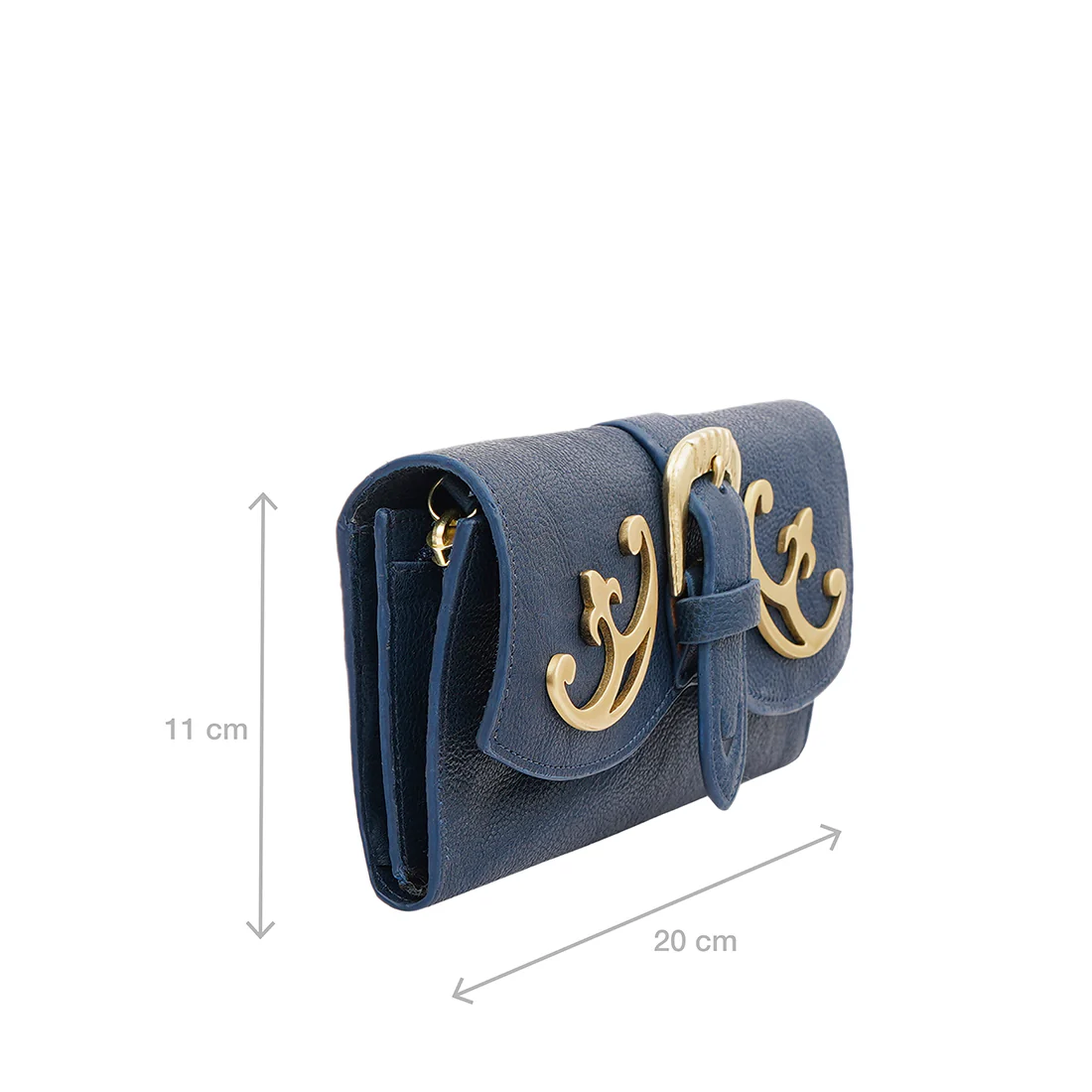 Durango W1 Blue Leather Sling Wallet - Image 3