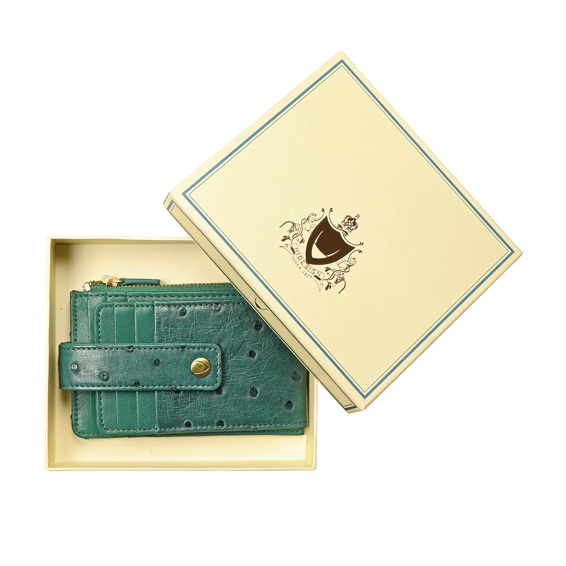 Eda W1 Green Leather Card Holder - Image 8