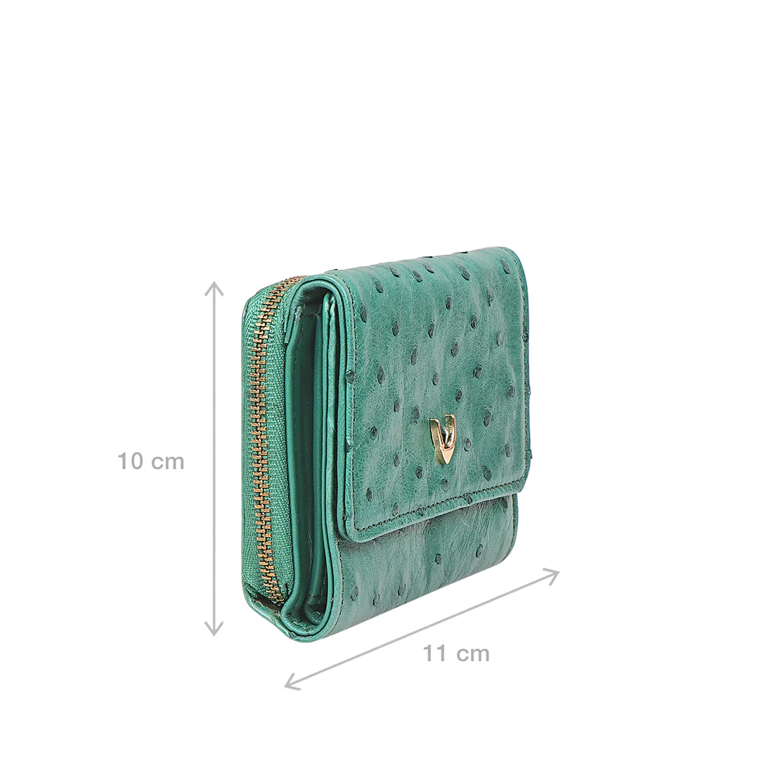 Eda W2 Green Leather Trifold Wallet - Image 3