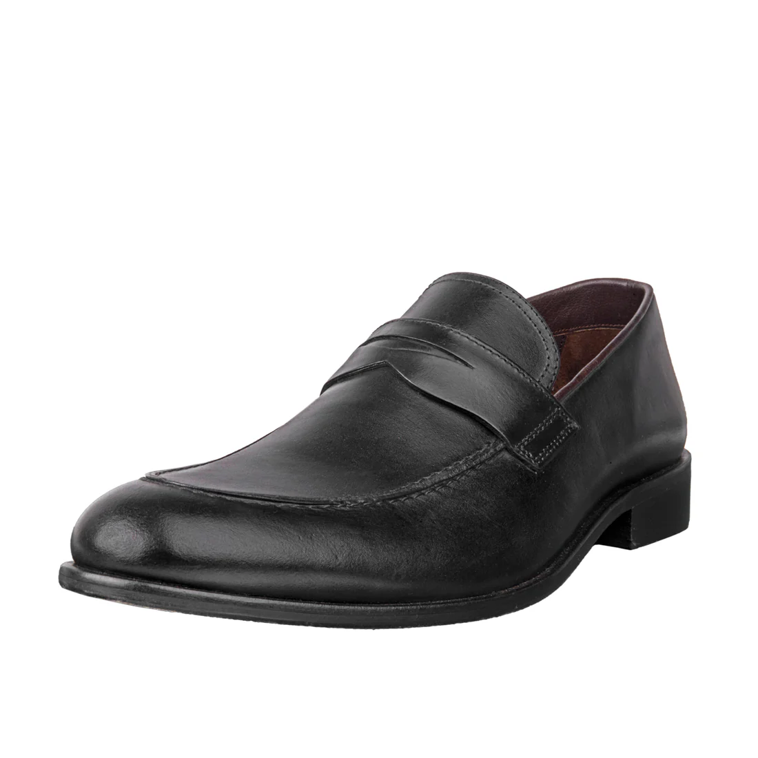 Edward Men's Black Leather Slip On