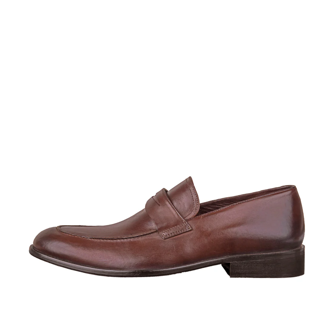 Edward Men's Brown Leather Slip On - Image 2