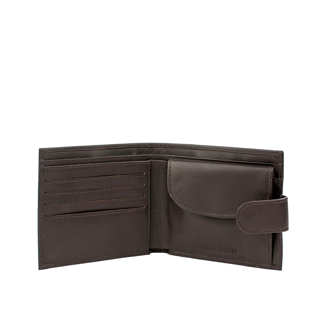 Ee 010Sc Brown Leather Bi-Fold Wallet - Image 2