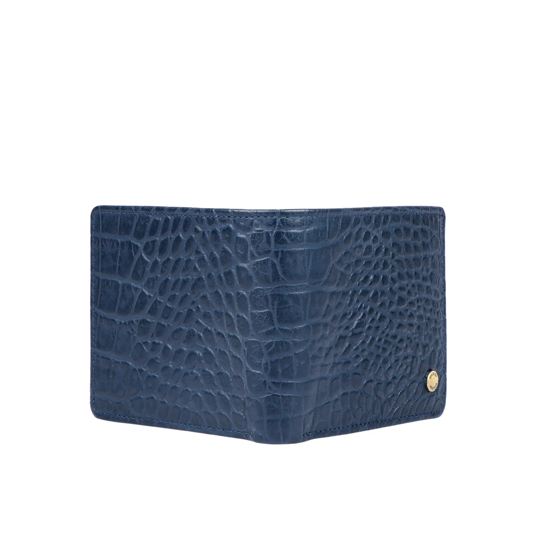 Ee 036-02 Blue Leather Bi-Fold Wallet - Image 5