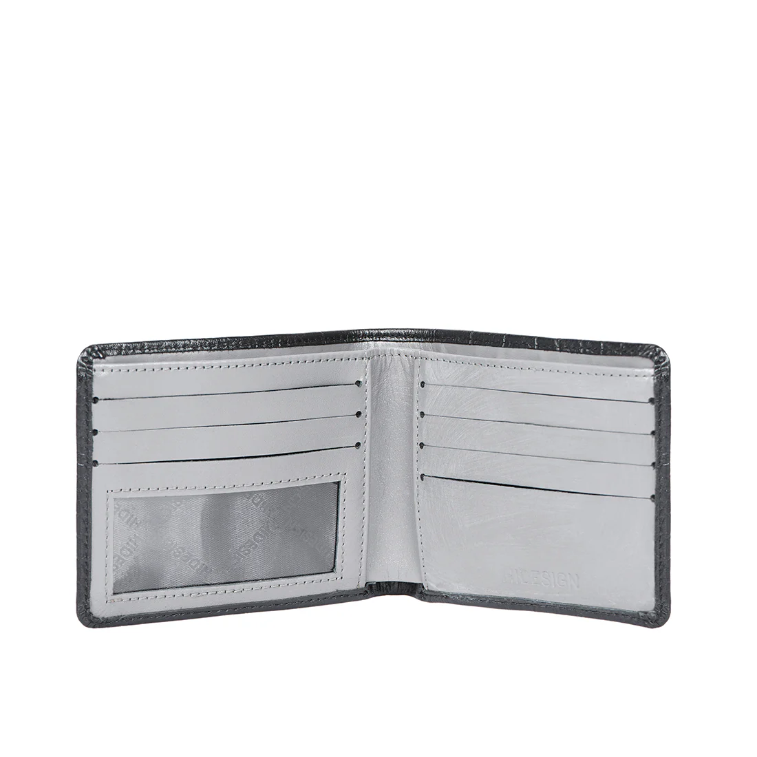 Ee 036-02 Black Leather Bi-Fold Wallet - Image 2