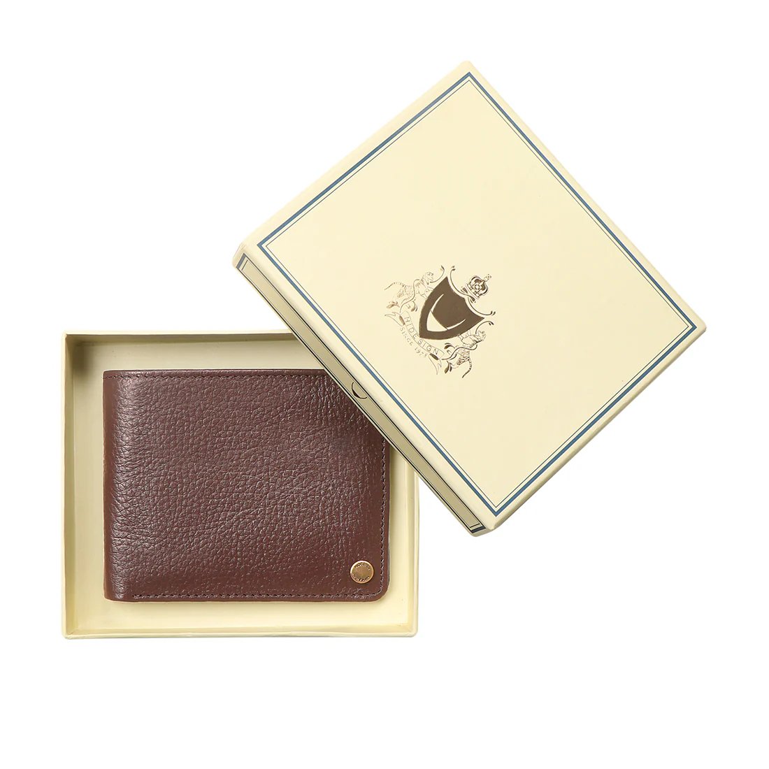 Ee 036-02 Brown Leather Bi-Fold Wallet - Image 8