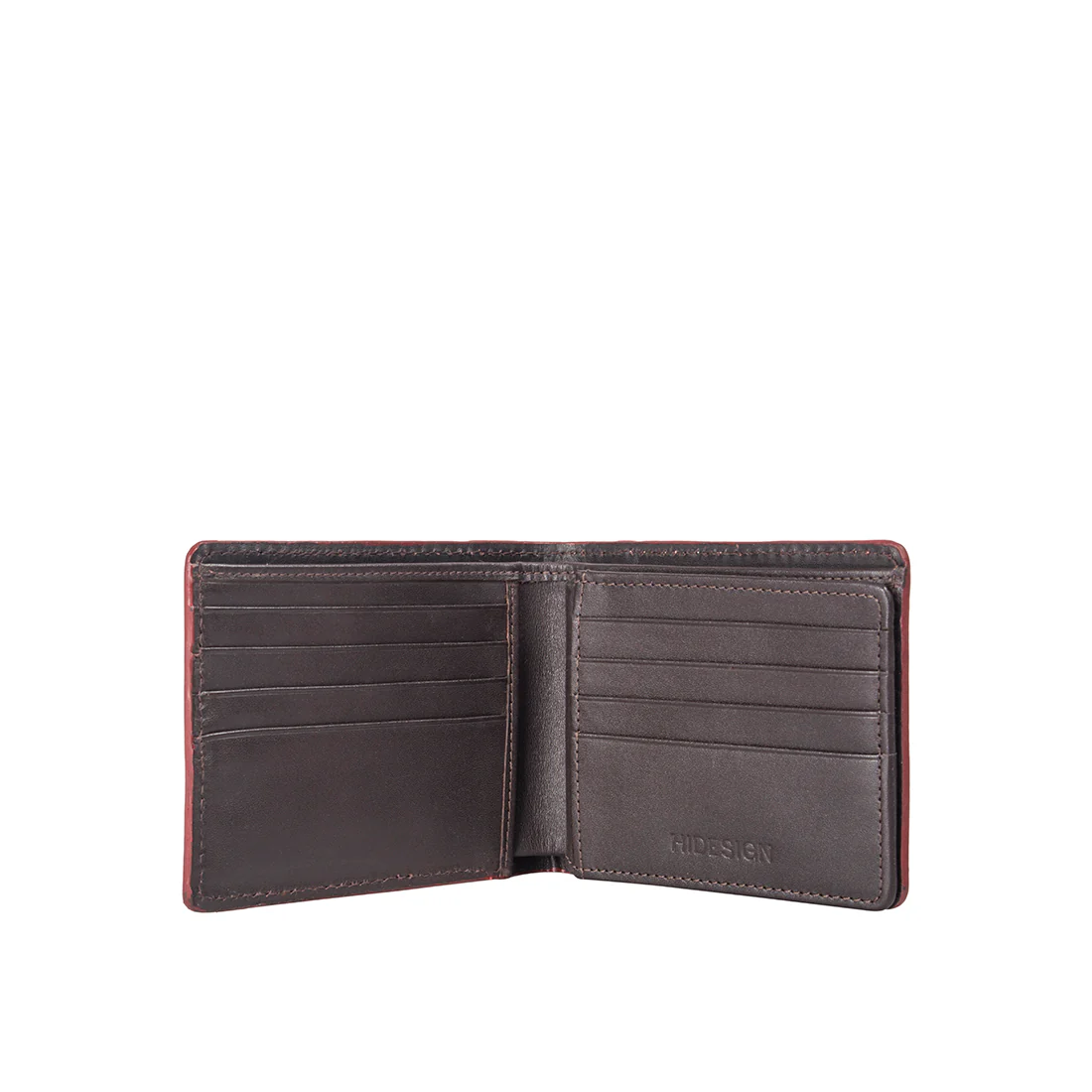 Ee 309-2020  Red Leather Bi-Fold Wallet - Image 2