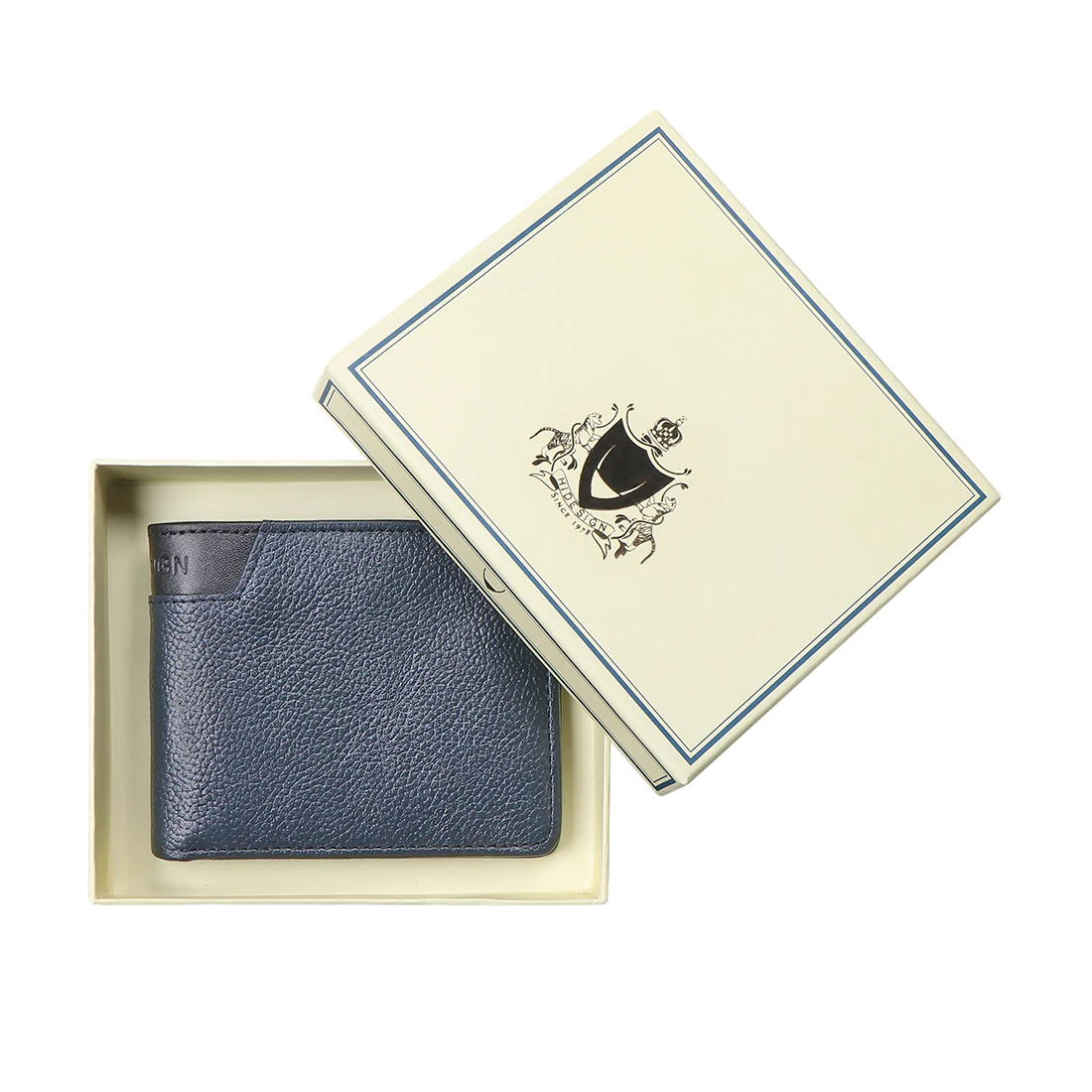 Ee 311-36 Blue Leather Bi-Fold Wallet - Image 8