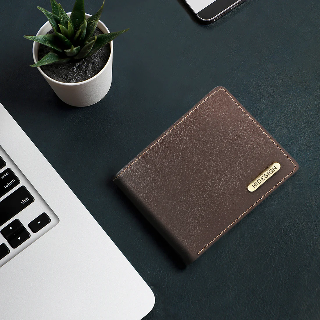 Ee 357-036 Tan Leather Bi-Fold Wallet