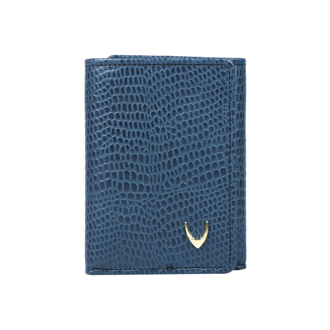 Ee 386-Tf  Blue Leather Trifold Wallet - Image 3