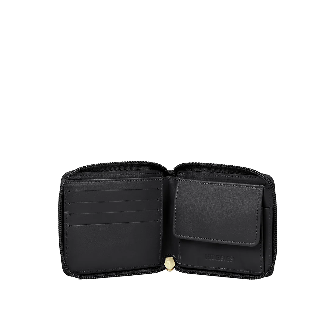 Ee 387-030  Black Leather Zip Around Wallet - Image 2