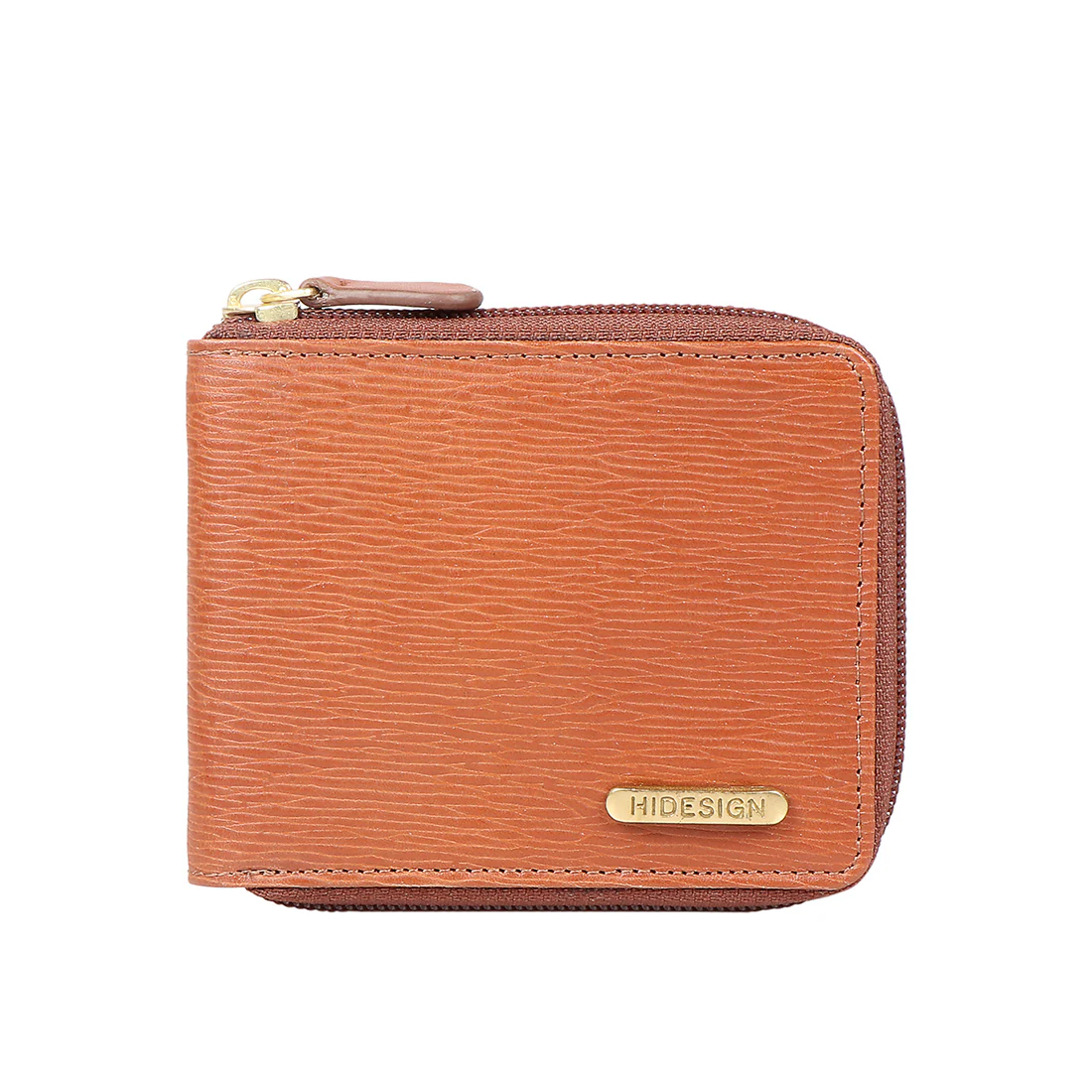 Ee 387-030 Tan Leather Zip Around Wallet