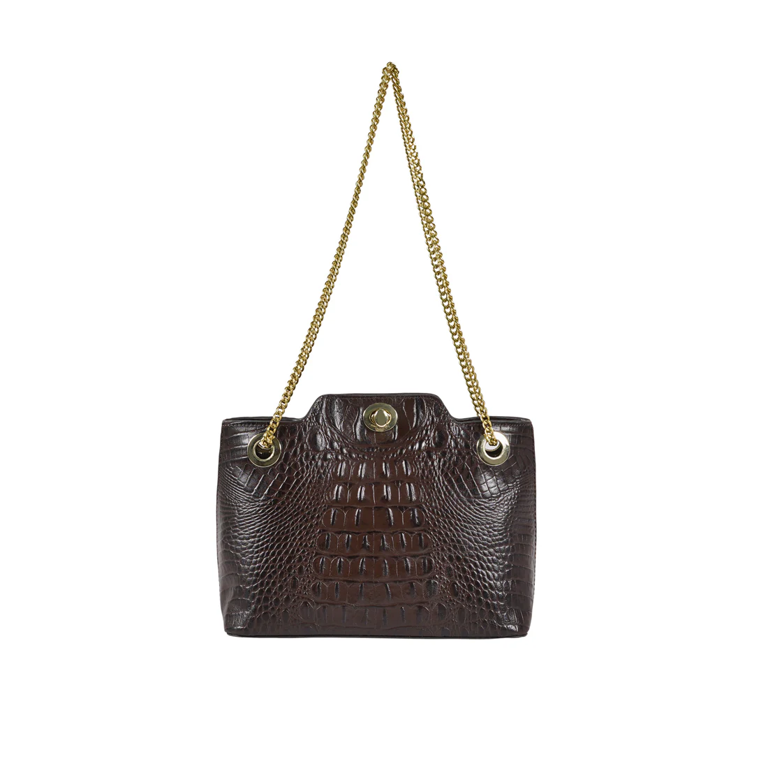 Ee Aliya 01 Brown Leather Tote Bag