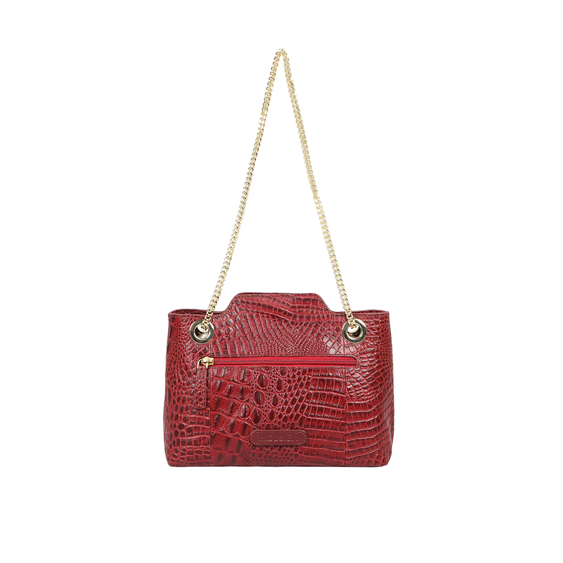 Ee Aliya 01 Red Leather Tote Bag - Image 3