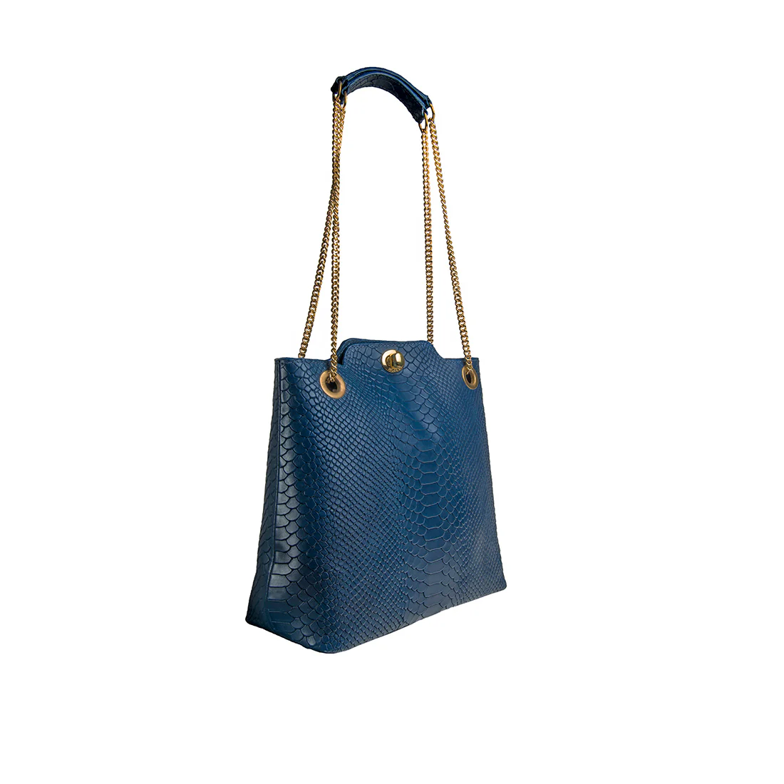 Ee Aliya 02 Blue Leather Shoulder Bag - Image 2