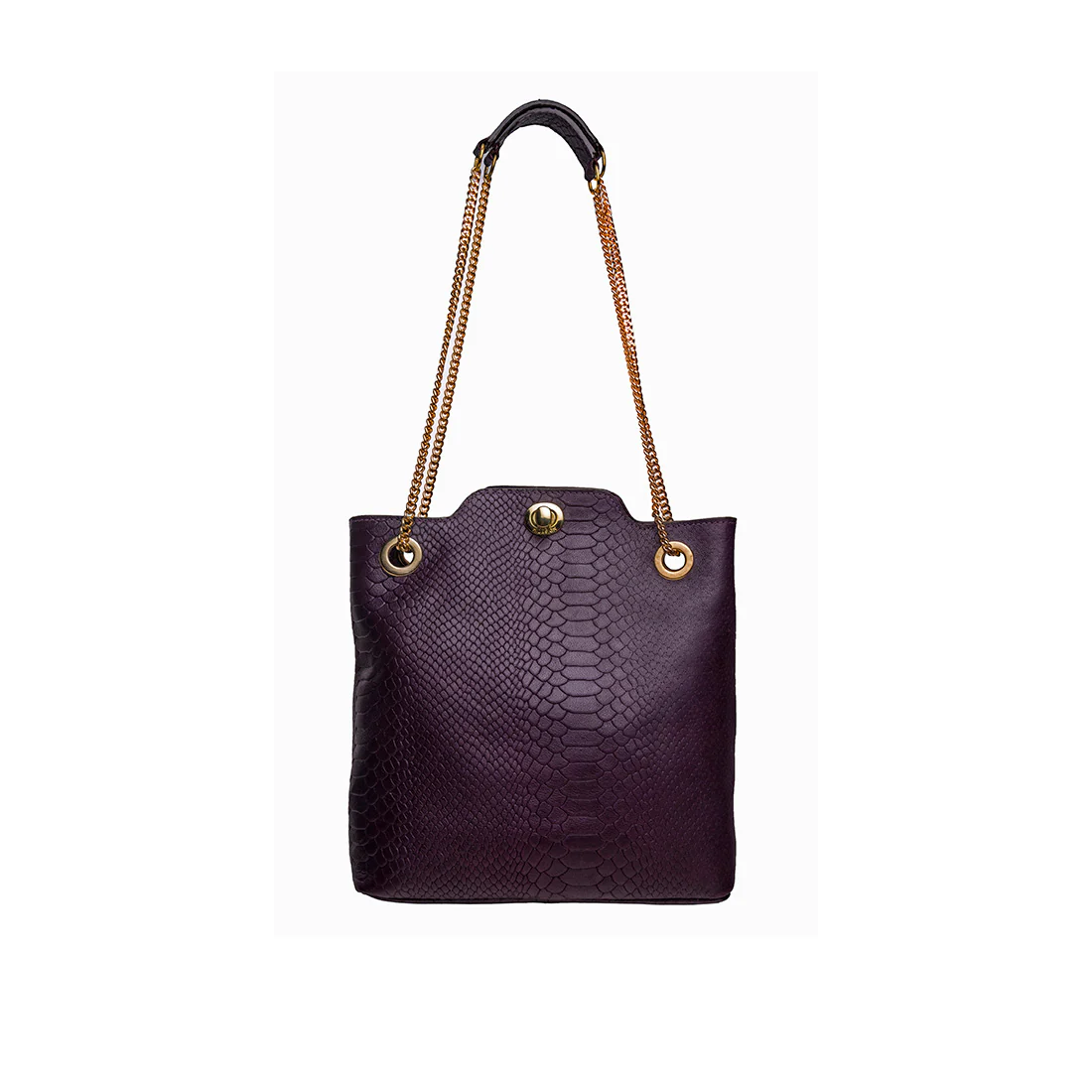 Ee Aliya 02 Purple Leather Shoulder Bag