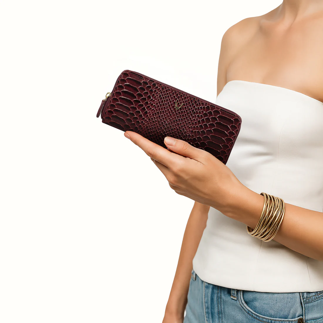 Ee Angara W2  Marsala Leather Zip Around Wallet - Image 2
