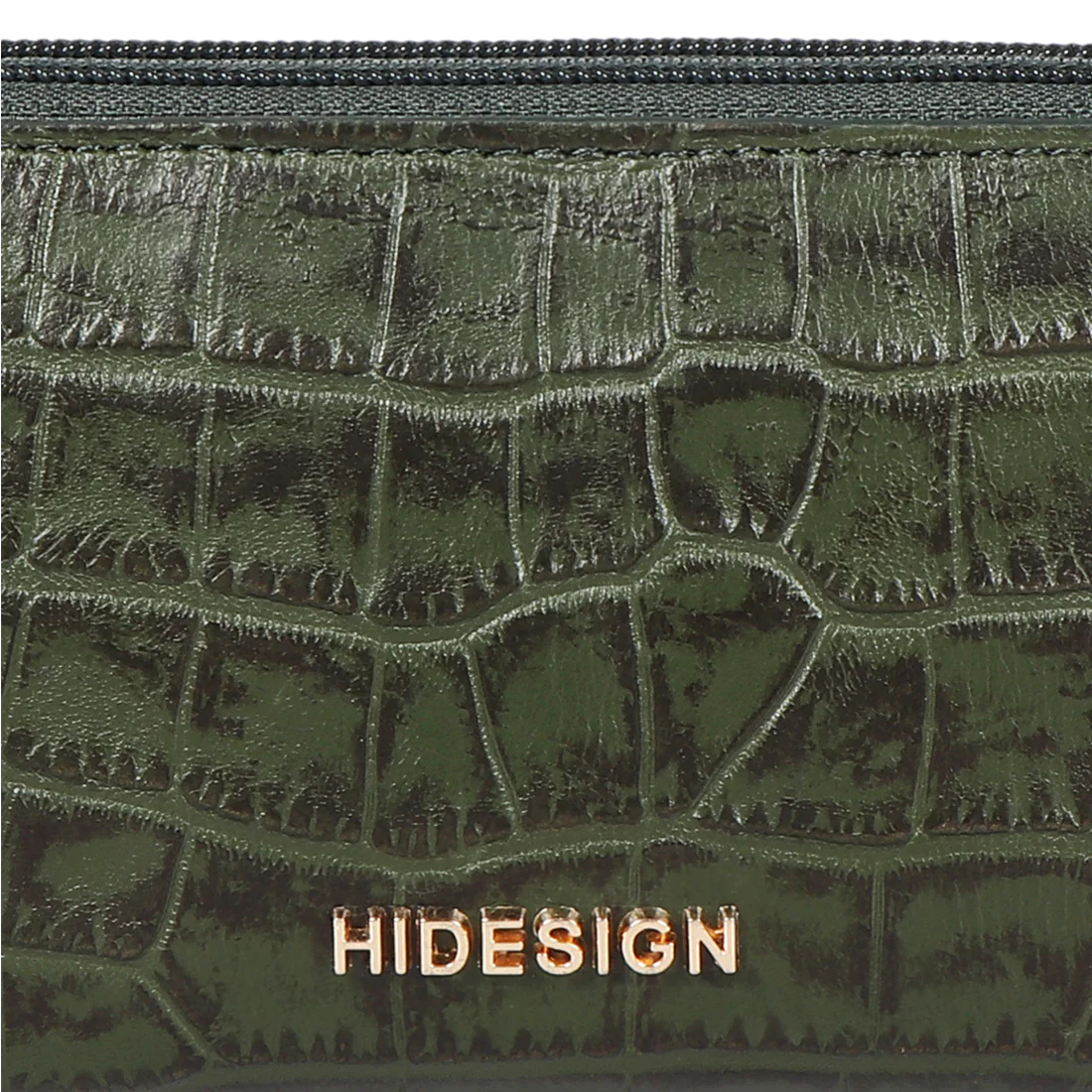 Ee Angara W3-M Green Leather Double Zip Around Wallet - Image 4