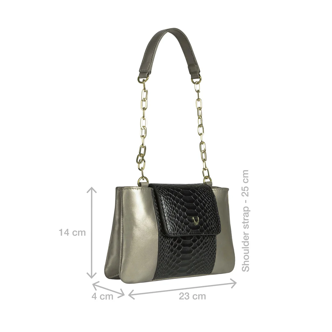 Ee Aquarius 01 Black Leather Shoulder Bag - Image 4