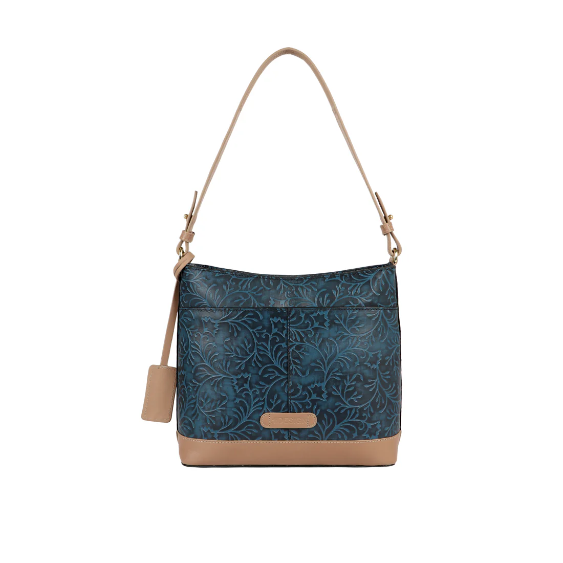 Ee Aries 01 Blue Leather Shoulder Bag - Image 4