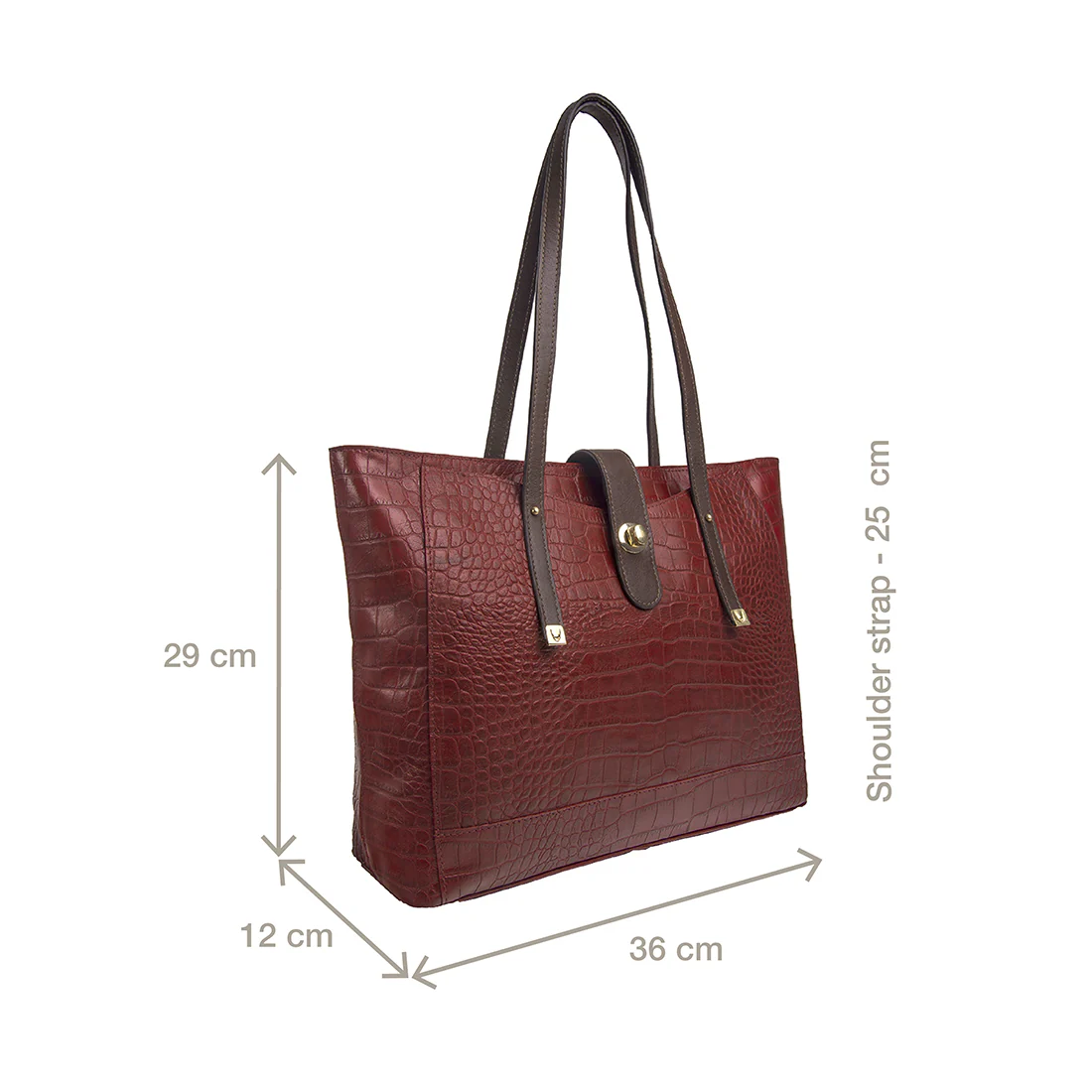 Ee Atria 01 Red Leather Tote Bag - Image 3