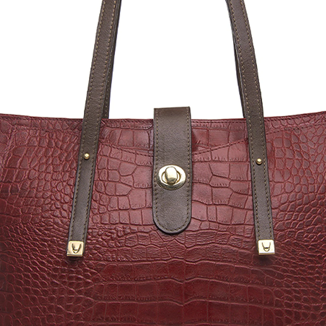 Ee Atria 01 Red Leather Tote Bag - Image 5