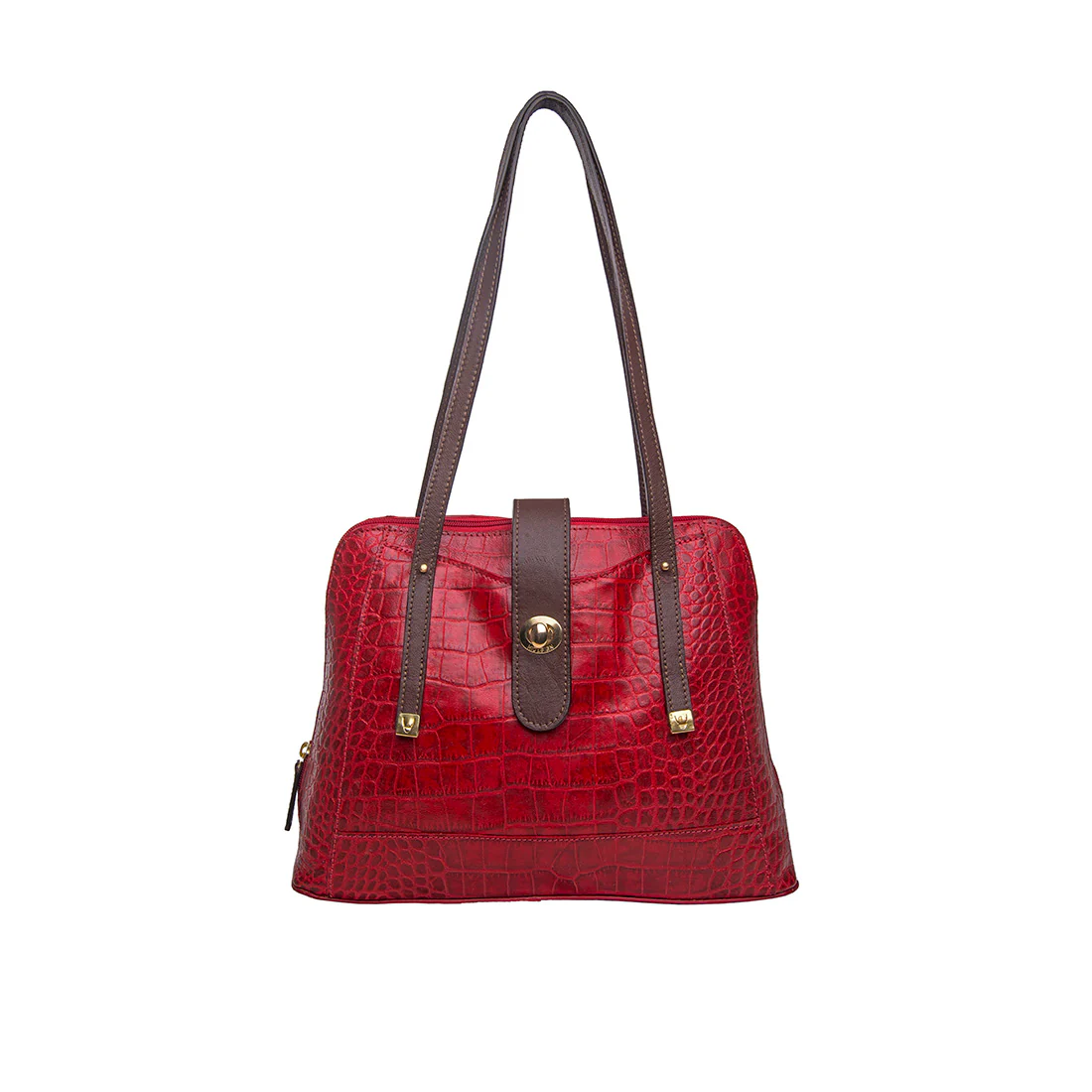 Ee Atria 03 Red Leather Tote Bag