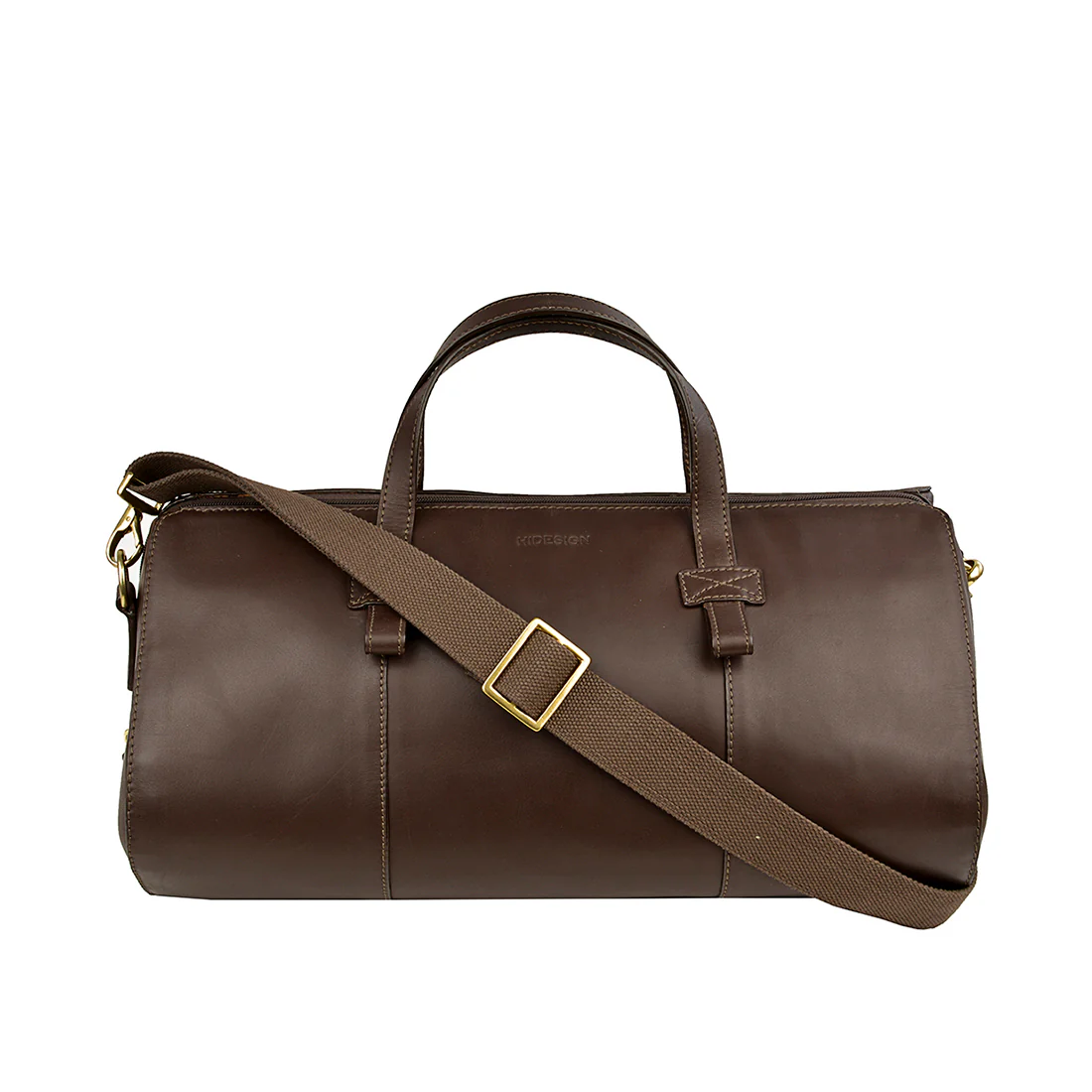 Ee Brunel 01 Brown Leather Duffle Bag